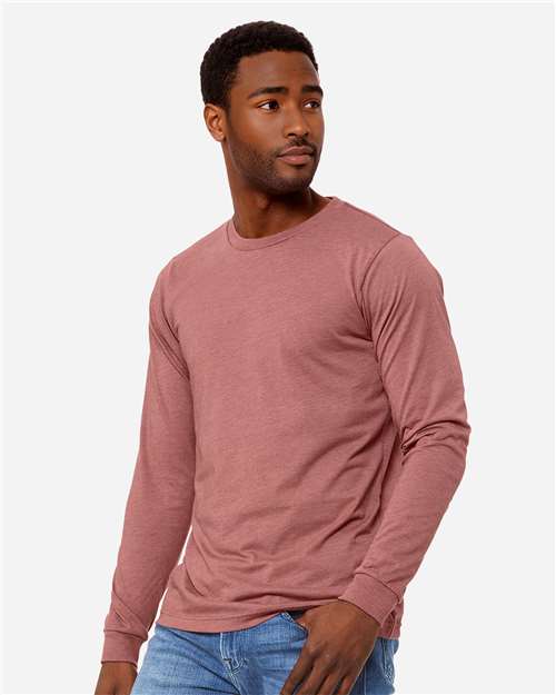 BELLA  CANVAS 3501CVC Heather CVC Long Sleeve Tee - Side view