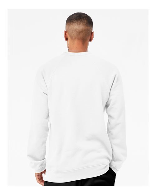 BELLA  CANVAS 3901 Unisex Sponge Fleece Raglan Crewneck Sweatshirt - Back view