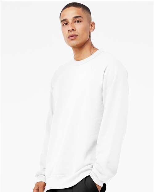 BELLA  CANVAS 3901 Unisex Sponge Fleece Raglan Crewneck Sweatshirt - Side view