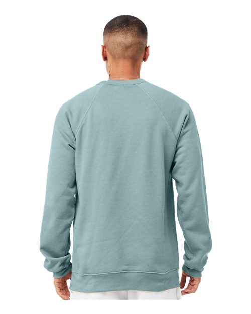 BELLA  CANVAS 3901 Unisex Sponge Fleece Raglan Crewneck Sweatshirt - Back view