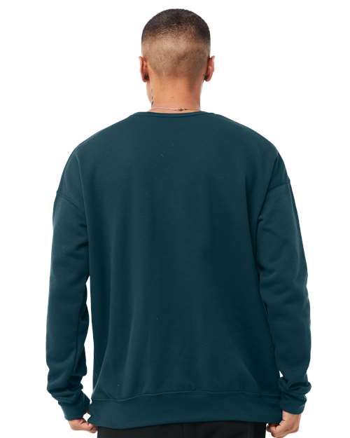 BELLA  CANVAS 3945 Unisex Sponge Fleece Drop Shoulder Crewneck Sweatshirt - Back view
