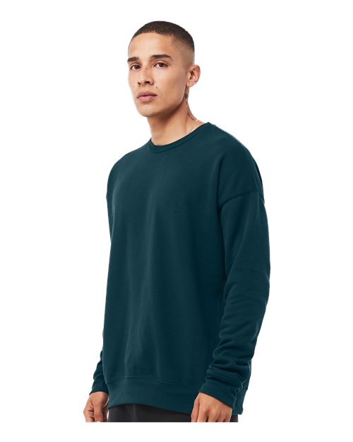 BELLA  CANVAS 3945 Unisex Sponge Fleece Drop Shoulder Crewneck Sweatshirt - Side view