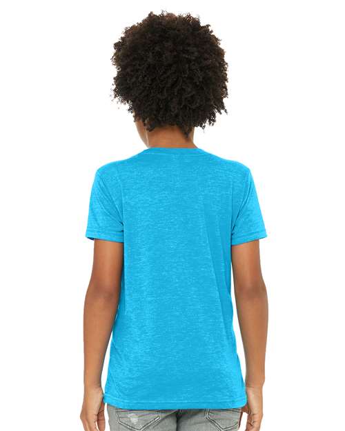 BELLA  CANVAS 3001YCVC Youth CVC Jersey Tee - Back view