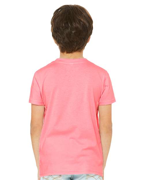 BELLA  CANVAS 3001YCVC Youth CVC Jersey Tee - Back view