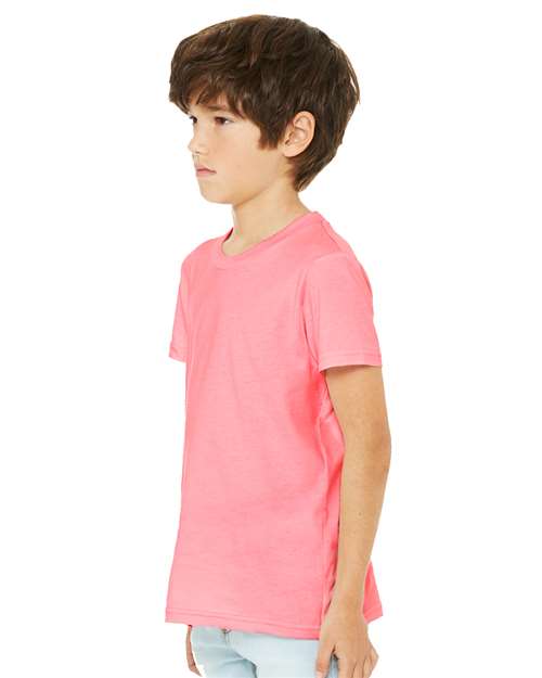 BELLA  CANVAS 3001YCVC Youth CVC Jersey Tee - Side view