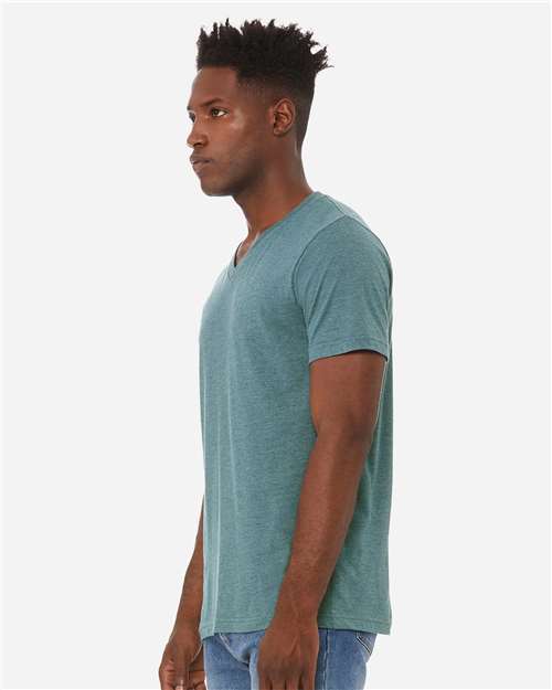 BELLA  CANVAS 3005CVC Unisex Heather CVC V-Neck Tee - Side view