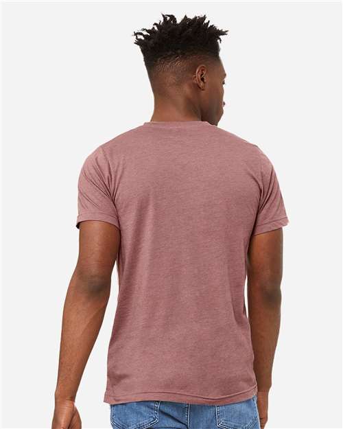 BELLA  CANVAS 3005CVC Unisex Heather CVC V-Neck Tee - Back view