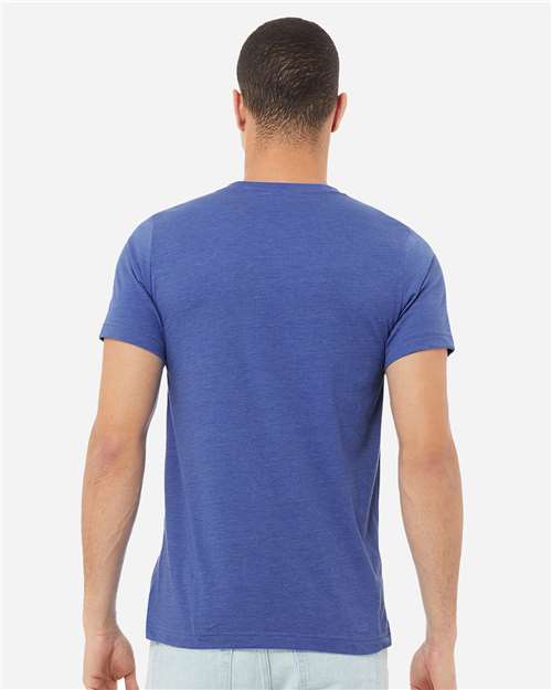 BELLA  CANVAS 3005CVC Unisex Heather CVC V-Neck Tee - Back view