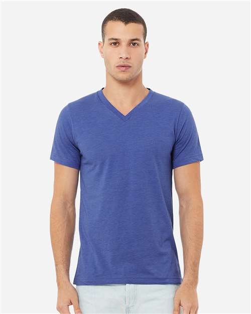 BELLA  CANVAS 3005CVC Unisex Heather CVC V-Neck Tee - Front view