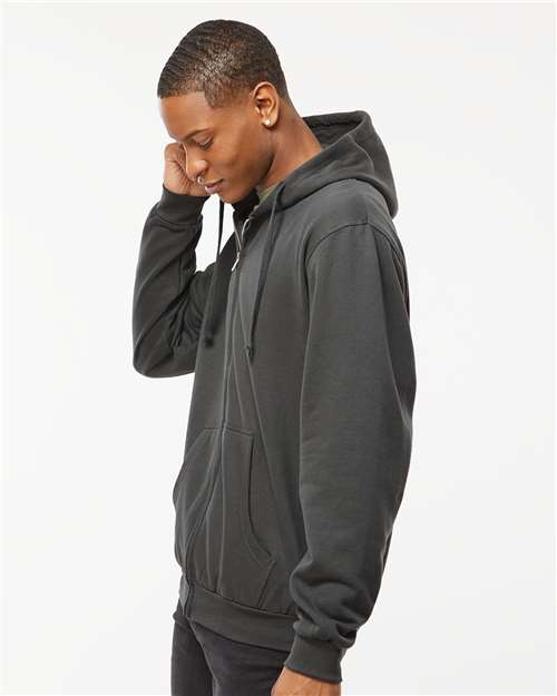 Tultex 331 Unisex Full-Zip Hooded Sweatshirt - Side view