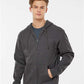 Tultex 331 Unisex Full-Zip Hooded Sweatshirt - Front view