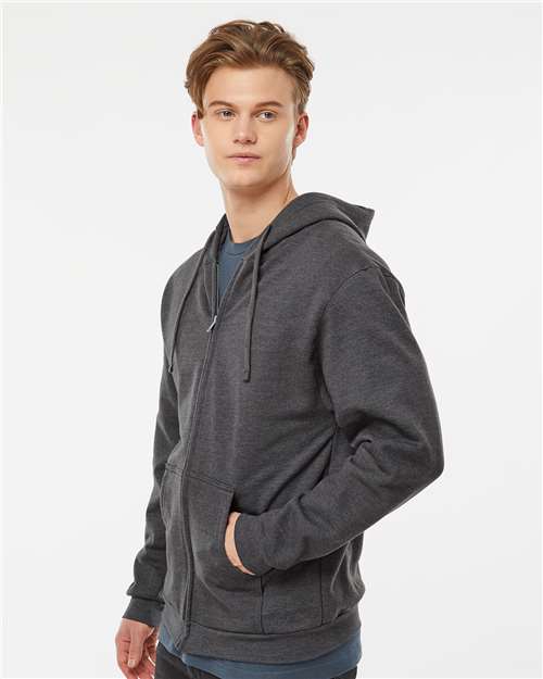 Tultex 331 Unisex Full-Zip Hooded Sweatshirt - Side view