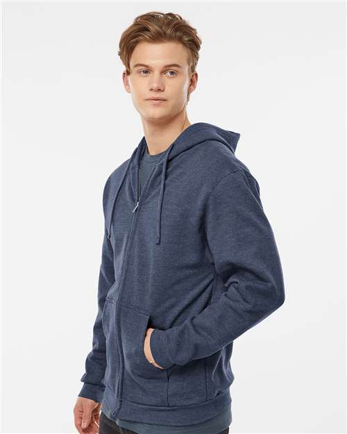 Tultex 331 Unisex Full-Zip Hooded Sweatshirt - Side view