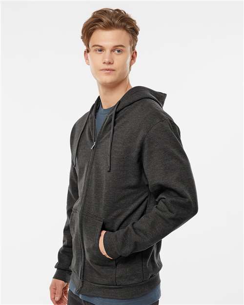 Tultex 331 Unisex Full-Zip Hooded Sweatshirt - Side view