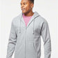 Tultex 331 Unisex Full-Zip Hooded Sweatshirt - Front view