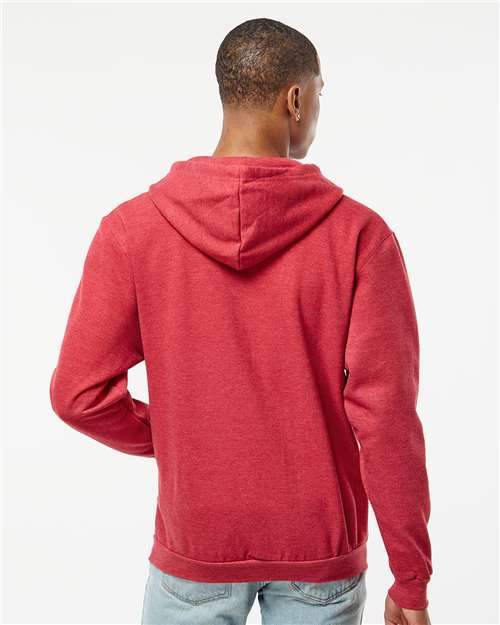 Tultex 331 Unisex Full-Zip Hooded Sweatshirt - Back view