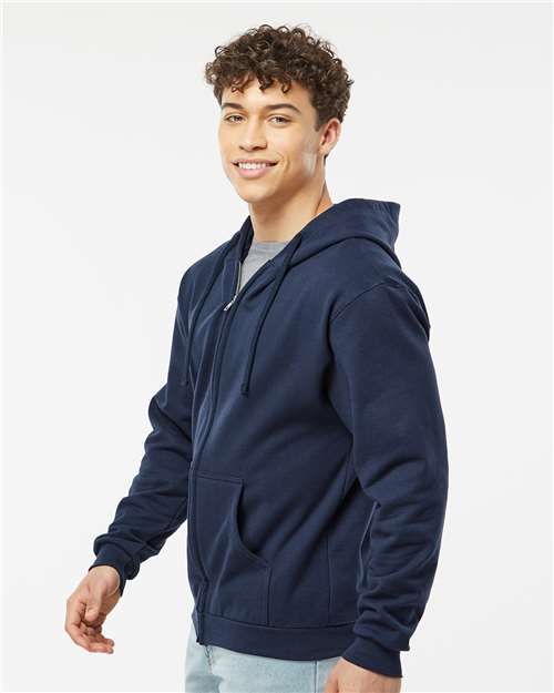Tultex 331 Unisex Full-Zip Hooded Sweatshirt - Side view