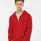 Tultex 331 Unisex Full-Zip Hooded Sweatshirt - Front view