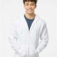 Tultex 331 Unisex Full-Zip Hooded Sweatshirt - Front view