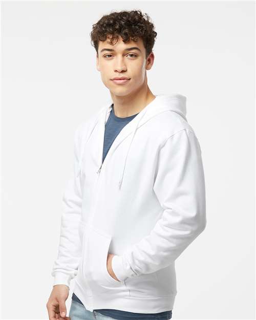 Tultex 331 Unisex Full-Zip Hooded Sweatshirt - Side view
