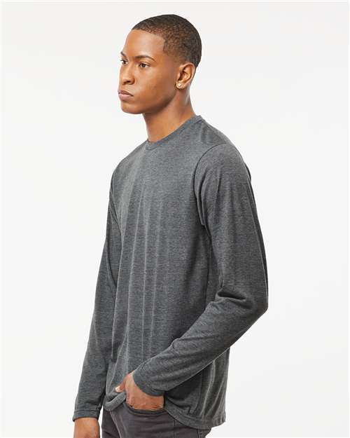 Tultex 242 Unisex Poly-Rich Long Sleeve T-Shirt - Side view