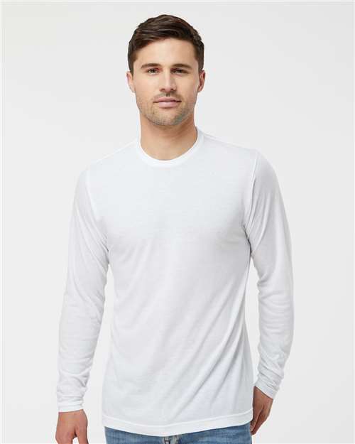 Tultex 242 Unisex Poly-Rich Long Sleeve T-Shirt - Front view