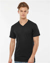 Tultex 207 Men's Poly-Rich V-Neck T-Shirt - Front view