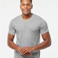 Tultex 207 Men's Poly-Rich V-Neck T-Shirt - Front view