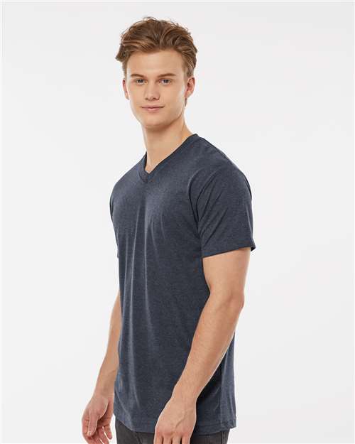 Tultex 207 Men's Poly-Rich V-Neck T-Shirt - Side view