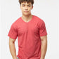 Tultex 207 Men's Poly-Rich V-Neck T-Shirt - Front view