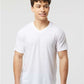 Tultex 207 Men's Poly-Rich V-Neck T-Shirt - Front view
