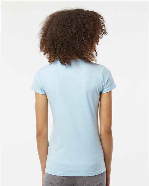 Tultex 213 Women's Fine Jersey Slim Fit T-Shirt - Back view