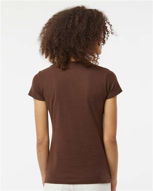 Tultex 213 Women's Fine Jersey Slim Fit T-Shirt - Back view