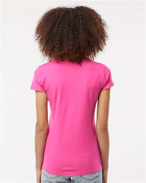Tultex 213 Women's Fine Jersey Slim Fit T-Shirt - Back view
