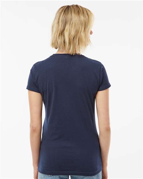 Tultex 213 Women's Fine Jersey Slim Fit T-Shirt - Back view