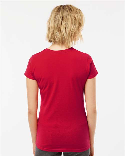 Tultex 213 Women's Fine Jersey Slim Fit T-Shirt - Back view