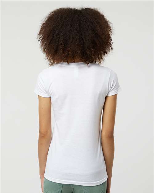 Tultex 213 Women's Fine Jersey Slim Fit T-Shirt - Back view