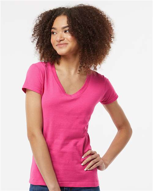 Tultex 214 Women's Long Islander Performance Long Sleeve T-Shirt - Front view