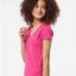 Tultex 214 Women's Long Islander Performance Long Sleeve T-Shirt - Side view