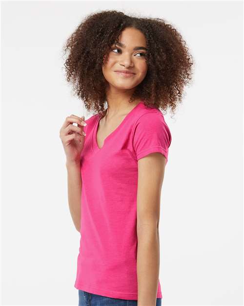 Tultex 214 Women's Long Islander Performance Long Sleeve T-Shirt - Side view