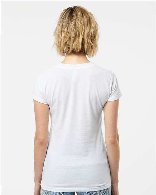 Tultex 214 Women's Long Islander Performance Long Sleeve T-Shirt - Back view