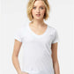 Tultex 214 Women's Long Islander Performance Long Sleeve T-Shirt - Front view