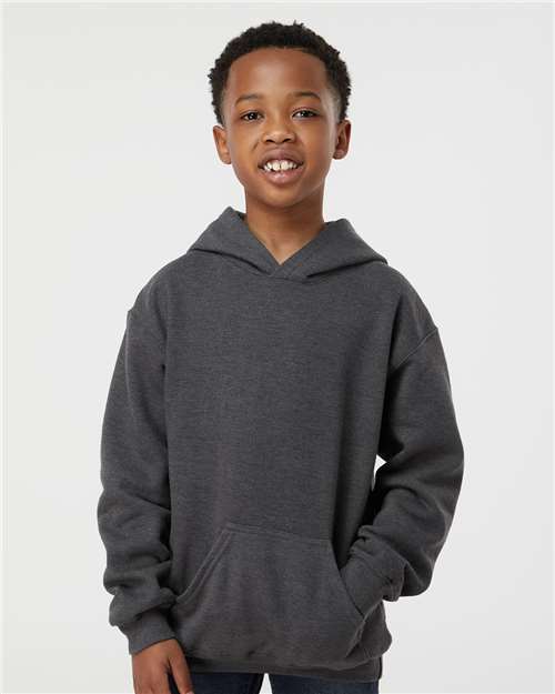 Tultex 320Y Youth Hooded Sweatshirt - Front view