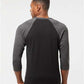 Tultex 245 Unisex Fine Jersey Raglan T-Shirt - Back view
