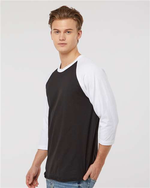 Tultex 245 Unisex Fine Jersey Raglan T-Shirt - Side view