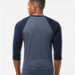 Tultex 245 Unisex Fine Jersey Raglan T-Shirt - Back view