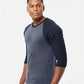 Tultex 245 Unisex Fine Jersey Raglan T-Shirt - Side view