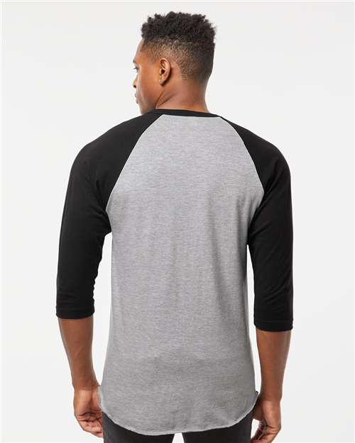 Tultex 245 Unisex Fine Jersey Raglan T-Shirt - Back view