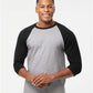 Tultex 245 Unisex Fine Jersey Raglan T-Shirt - Front view