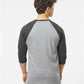 Tultex 245 Unisex Fine Jersey Raglan T-Shirt - Back view